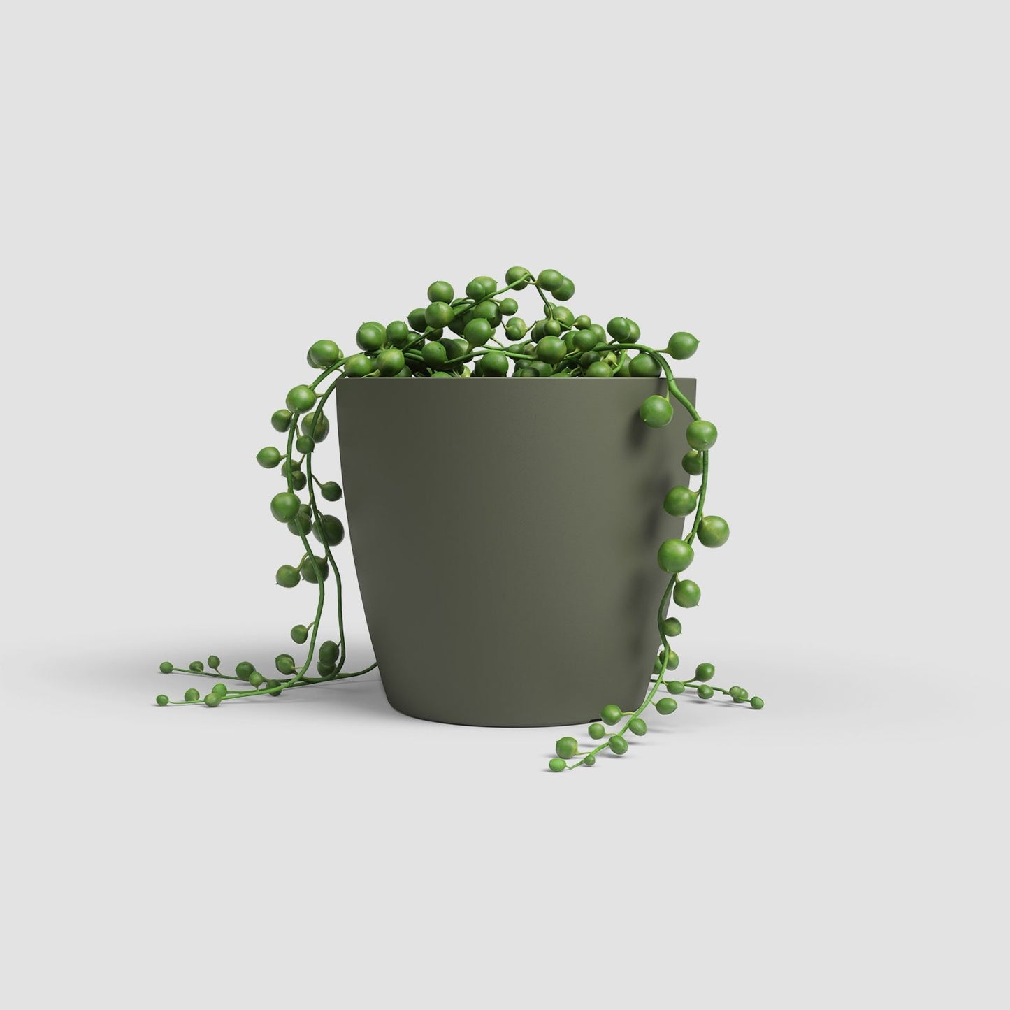 San Remo matte kunststofpot Droog Groen - Succulux