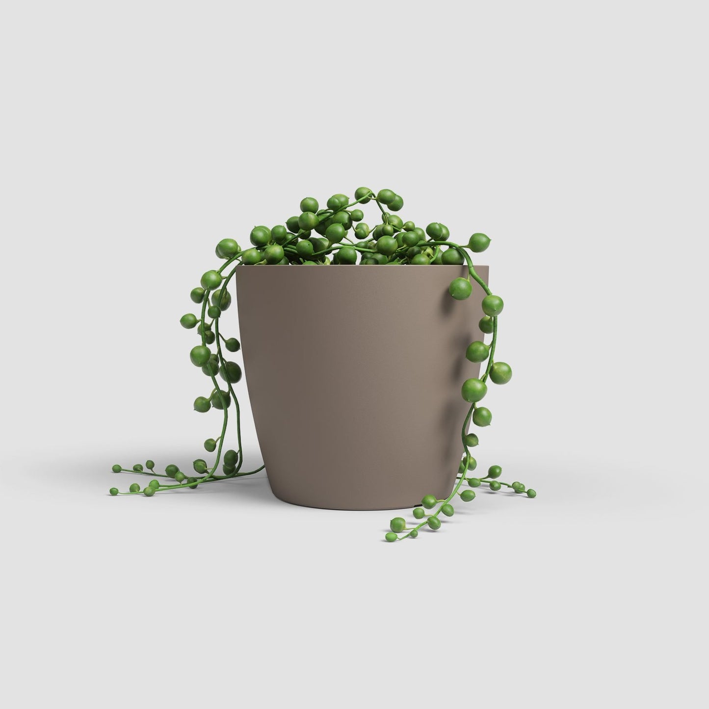 San Remo matte kunststofpot Taupe - Succulux